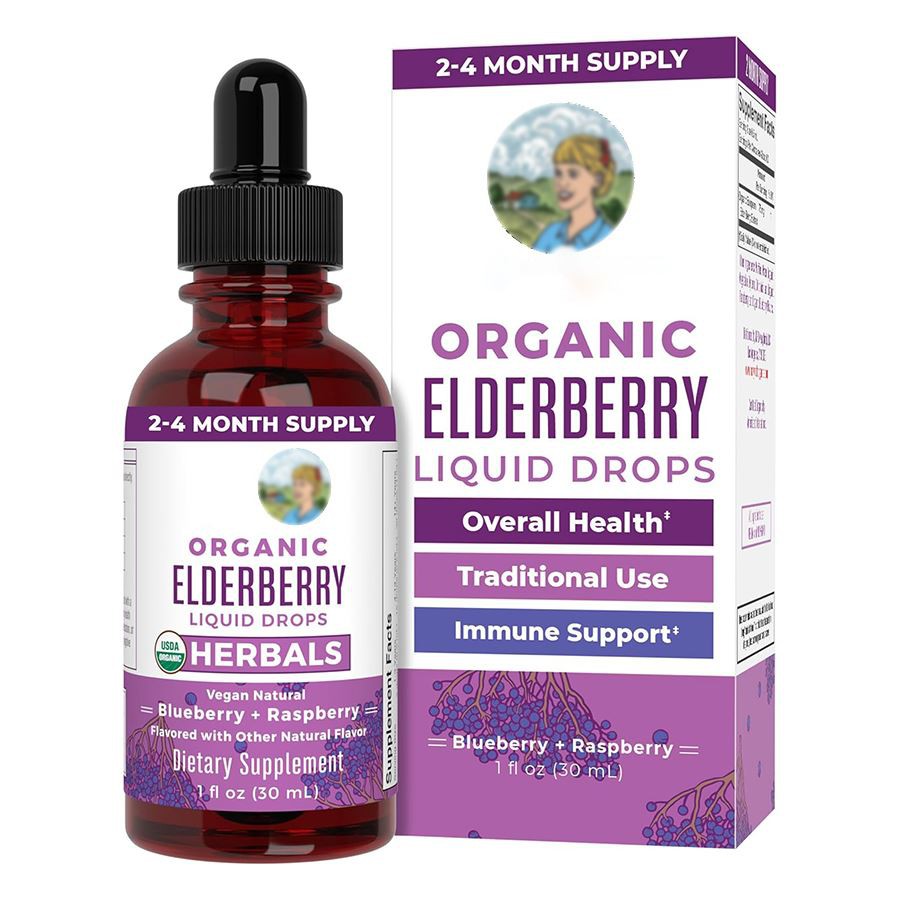 Οργανικά Elderberry Liquid Drops Nature's Immune που υποστηρίζει το ελιξίριο για όλη την οικογένεια